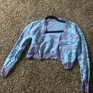 Stylish Purple and Blue Women's Sweater
